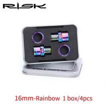 위험 티타늄 Ti 자전거 페달 액슬 익스텐더 연장 볼트 스페이서 16mm 20mm MTB 로드 1 쌍, 03 16mm rainbow