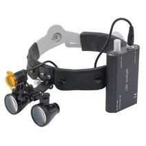 루페 루뻬3.5X 헬멧 치과 루페 쌍안 돋보기 3W LED 밝기 조절 가능 헤드라이트 필터 포함 충전식 배, 01 Black