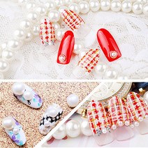 [퍼니네일] 진주스톤 진주네일 핑크진주 거친진주 원진주 구슬진주 네일진주, 1개, 07.컬러진주네일스터드