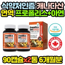 캐나다 직수입 먹는 프로폴리스 항산화 영양제 x2통 BEEPROPOLIS 효능 효과 추천 면역 70대 80대 90대
