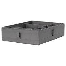 리빙박스 수납함 박스 패브릭 정리 화이트, 기타, 진회색 사물함 밴드체크 44x34x11cm