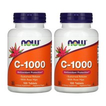 1+1 나우푸드 리포좀 비타민 C 1000mg 지효성 로즈힙 분말 100 타블렛 Rosa canina