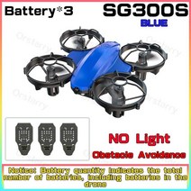최신 SG300S 미니 드론 2.4G 와이파이 장애물 회피 헤드리스 모드 Led 라이트 360 롤링 항에어 원격 제어, 09 OA-SG300S-Blue-3B