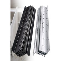 고하중 바닥 언더 레일 계단 가구 슬라이딩 하단 서랍레일, 버퍼1000-1900mm블랙인출900mm