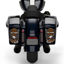 (혈액형 서비스) 할리 데이비슨 울트라클래식 스트리트글라이드 로드글라이드 로드킹 새들백 후방 반사 데칼 스티커 (3.독수리), LED없는 새들백, 머플러있는 새들백, 3, 1개