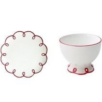 Man Ru Jiu 세라믹 커피잔 + 소서 플레이트 세트, 1개, Red Hollow-Out