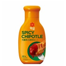 CJ더마켓 마약 소스 만들기 메뉴 개발 황금 레시피 백설 치폴레 스파이시 소스 양념 만능 비빔 국물요리 볶음 요리 국수 260G, 4개