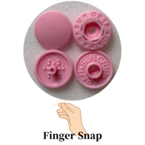 (NEW) 기계필요없는 손단추 (썬그립/플라스틱단추/아기단추) (도매몰), [핑거] 핑크(513) 50개입SET