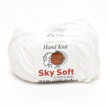 삼남뜨개실 스카이소프트실 아크릴실 인형실 의류실 목도리실 사계절실 겨울실, SKY SOFT, 01 화이트