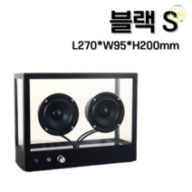 블루투스스피커 투명 스피커오디오 감성 에코 거실 인테리어 화이트 블랙 스몰 라지, 블랙 S