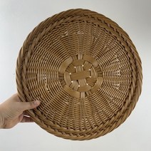 헤이스테이 플라스틱 브라운 라탄 싸리 채반 35cm 트레이 소쿠리 과일 채소 생선 건조