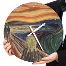 [천삼백케이] [꾸밈] pp312-뭉크의절규인테리어벽시계, A타입[원형]