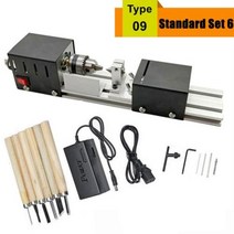 로구로 로구로기계 목공로구로 미니 선반 비즈 폴리셔 기계 Diy CNC 가공 테이블 목공 목재 DIY 도구 표준 세트, Basic Black 2