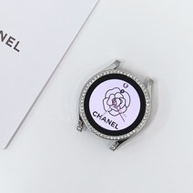 우먼스9999 갤럭시워치4 호환 가능 큐빅 케이스, 실버