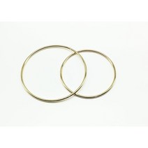 마크라메재료 마크라메실 컬러로프 컬러 로프 스트링실 민자 우동끈 우동실 스트링로프 네트백 마크라메백, 74 골드링 손잡이 한쌍 (13.5cm)