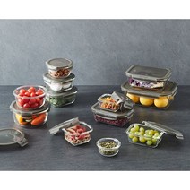 락앤락 [본사] 락앤락 오븐글라스 유로 내열밀폐 용기 골라담기, 직사각 1L 2개 (LLG445N)