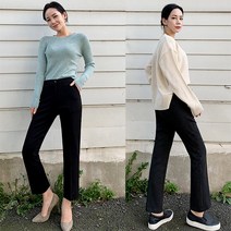 마이시즌 여성 핏깡패 인밴딩 슬랙스 기본 스판 속밴딩 데일리 편해요