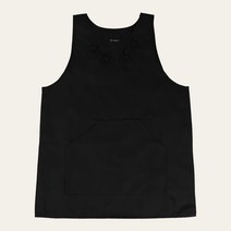 꽃잎앞치마 원피스형플라워단추식당주방서빙어린이집, 검정