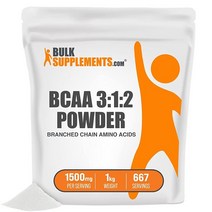 BulkSupplements. com BCAA 3:1:2 파우더 (분지쇄 아미노산) - 근육 회복을 위한 BCAA 파우더 - 무향 글루텐 프리 - 1회 제공량당 1500mg 6, 2.2 Pound (Pack of 1)
