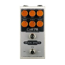 Origin Effects Cali 76 Compact Deluxe 주황색 손잡이 한정판 회색, Gray with Orange Knobs