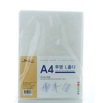 에코청운 L자 홀더 파일 A4, 투명, 4세트