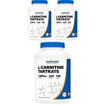 뉴트리코스트 L-카르니틴 타르트레이트 1000mg 캡슐, 3개