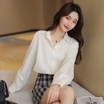 SURBORT 루즈핏 숏슬리브 탑 패션 긴팔 블라우스