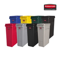 러버메이드 [온라인몰] 벤티드 슬림짐 틈새 대형 휴지통/분리수거함 87L, 레드