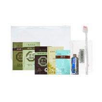 댕기머리 서린 여행용 일회용 세트 샴푸 폼 파우치 바디클렌저 10개