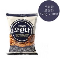 신화당 전통과자 오란다 175g X 10봉 옛날과자 강정 +미니약과1개서비스, 10개