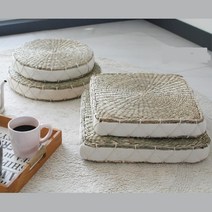소파 의자 바닥좌식용 수제 왕골쿠션방석 천연소재