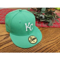 MLB Kansas City Royals KC 59FIFTY 5950 Fitted 남성 뉴에라 모자 캡 Green