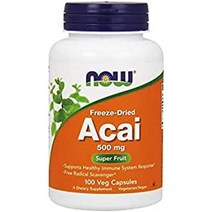 일본직구 NOW Acai ACAI 500mg 100 야채 캡슐(병렬 수입), 수량, 상세참조