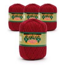필립섬유 쎄비 실크 인견사 뜨개실 90g x 4p, 821 어두운빨강, 4개