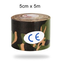 무릎 물참 보호대 구부릴때 흘러내리지않는 각개전투 따뜻하게하는 시린 시림 보온대 가치있는 운동 요법 테이프 운동 회복 탄성 테이프 패드 근육 통증 완화 패드 체육관 피트니스, 5x500 녹색 위장