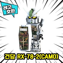 [큐브월드] 블록 미니피규어 전용 자동차 주차번호판 시리즈2 레고호환, 02. 건담 RX-78-2(Camo)