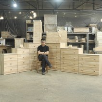 솔루션 삼나무 원목 서랍장 600 800 4단 5단 옹이 없는 옷장, 800 사이즈, 깊이 500
