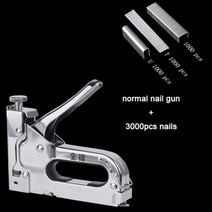 대용량 스테이플러 TRANVON 3 in 1 DIY 홈 가구용 헤비 듀티 네일 건 수동 네일 건 그래버 및 1000pcs 네일 파워 바인딩, 협력사, 1000pcs 못