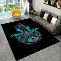 Nazar Evil Eye Tree of Life 영역 러그 가정용 카펫 거실 침실 소파 도어매트 주방 장식 어린이 놀이 미끄럼 방지 바닥 매트, 53.40x60cm15x23in - 26