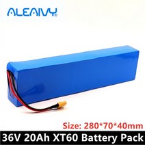 36V 배터리 10S3P 20Ah XT60 42V 18650 리튬 이온 팩 전자 자전거 전기 자동차 모터 스쿠터 350W 500W + 20A BMS, XT90-PLUG