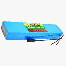 전기자전거배터리 36v 100ah 10s3p 18650 리튬 이온 팩 20a bms 스쿠터 전동 공구 교체, xt60-dc