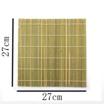 대자리 대나무 매트 여름침대 돗자리 스시 롤링 롤러 bamboo diy 스시 오니기리 라이스 롤러 핸드 메이커 스시 도구 주방 일본 음식 베토 액세서리, 녹색 27x27cm