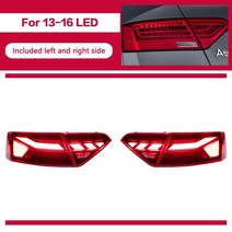 AKD LED 테일 라이트 브레이크 리버스 다이나믹 턴 시그널 리어 램프 어셈블리 아우디 A5 2008-2016 에 적, 03 13-16 led