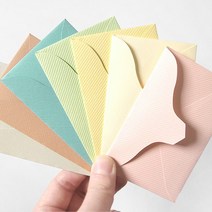명함 기프트카드용 파스텔컬러 미니 봉투 컬러별 100매 세트, 브라운