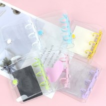 3공 포카 바인더 콜북 콜렉트북 커버 홀더 삼공 다이어리 스티커 3공링 투명 미니 파일 PVC 슬림 3링 3구 케이스 6컬러, 퍼플