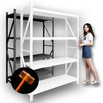 토토랙 무볼트 조립식앵글 높이2mt 철제선반 진열대 정리대 경량랙 2단 3단 4단 5단 6단, 1개
