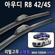 아우디 R8 와이퍼 쿠페 스파이더 맥스비젼 리필고무, 22+22인치 1세트, 8_아우디타입