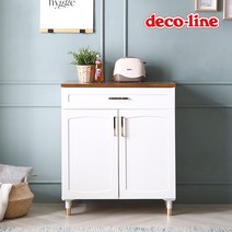 코넬 르네 800 골드 서랍 주방 수납장 DGJ042C, 아이보리:멀바우