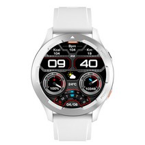 남성 아웃도어 스포츠 방수 스마트 다이빙 컴퓨터 시계 고화질 원형 스포츠 시계 블루투스 뮤직 시계, 흰색, 하나