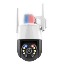 8MP 40 배 광학 줌 홈 실외 실내 CCTV 카메라 파란색 및 빨간색 알람 풀 컬러 나이트 비젼 방수 IP66 360도 회전 PTZ 스피드 돔 보안 CCTV 카메라 iCsee, 8MP NO SD Car